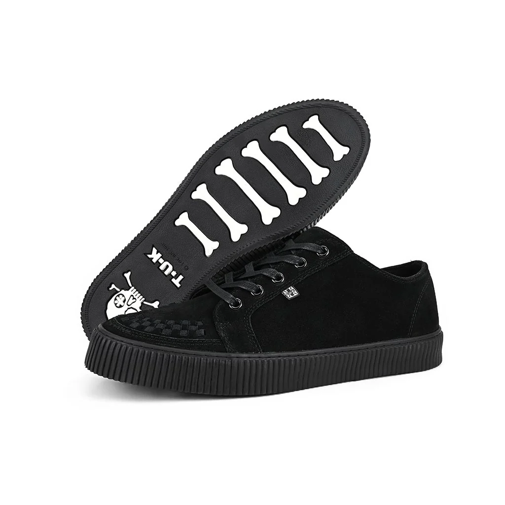 Ribbed Sole Sneaker Black Suede - Image 4
